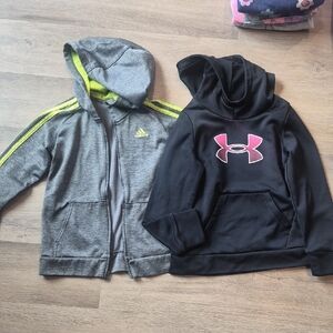 Under Armour Black and Pink Kids Hoodie Youth Small.